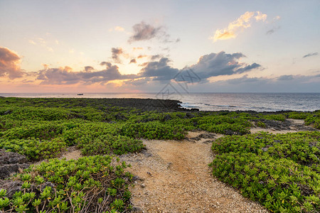 日本冲绳岛美丽海岸图片