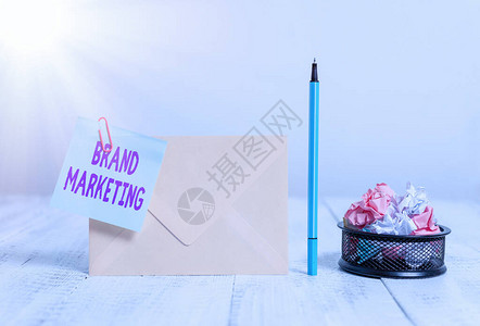 信封粘贴纸条标记纸球蛋箱木质背景材料BrandMark图片