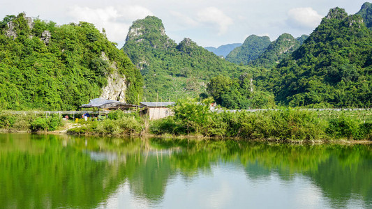 清远英德青山水的美丽风景图片素材