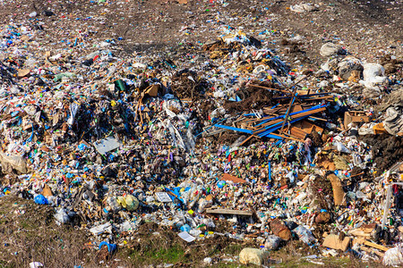 城市垃圾场鸟瞰图图片