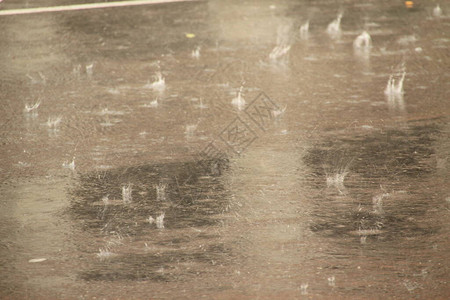 城市里的暴风雨天气图片