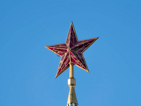 在莫斯科克里姆林宫斯帕卡雅塔的星光图片