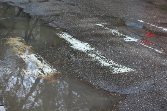 在雨季在城市环境中的大型行人便不图片