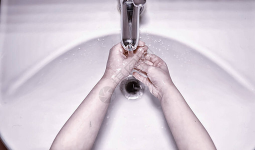 卫生规则饭前洗手用肥皂进行抗菌剂治疗预防感染保护科罗图片
