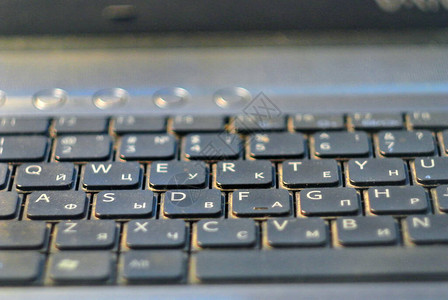 黑灰尘式笔记本电脑键盘关闭图片