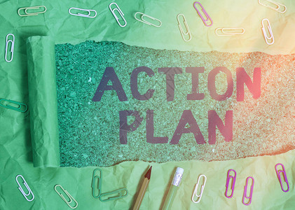 手写文字书写行动计划背景图片