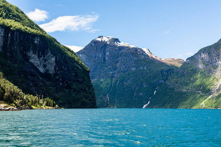 Geirangerfjord挪威美丽的动图片