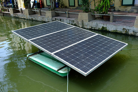 渔场太阳能电池板图片