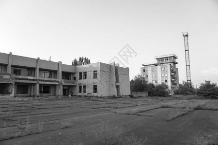 1986年废弃建筑的废墟切尔诺贝利的苏联建筑人感染辐射的危险可背景图片