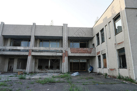 1986年废弃建筑的废墟切尔诺贝利的苏联建筑人感染辐射的危险可图片