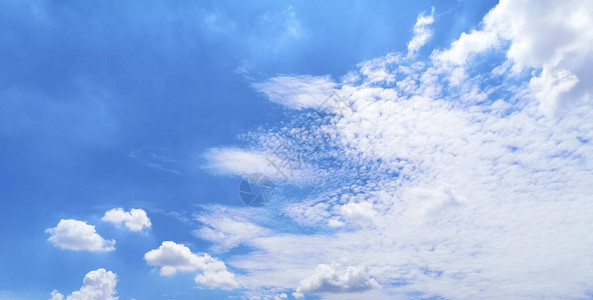 蓝色天空中的白云自然背景美图片