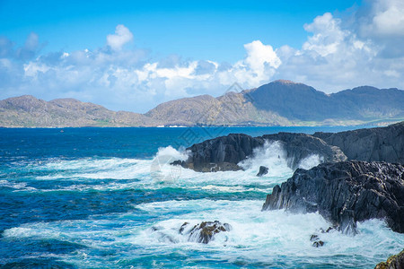 爱尔兰科克县Beara半岛北侧的壮观海岸线和风景图片