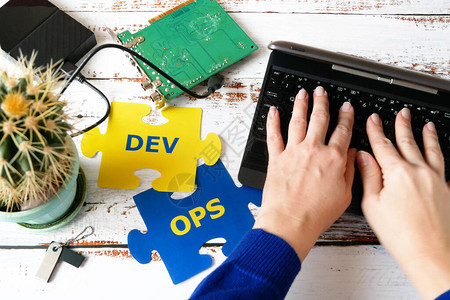 软件工程文化的DevOps概念和软件开发和操作的实践图片