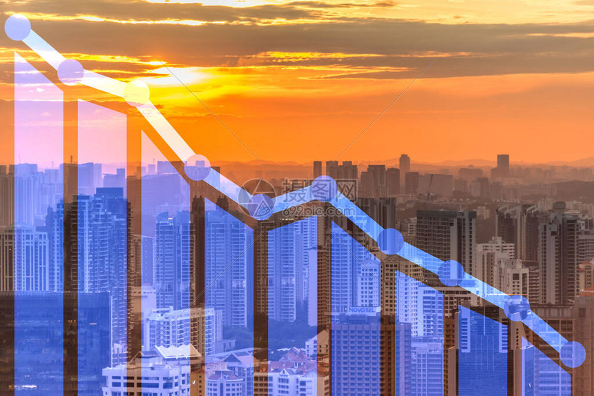 衰退和危机概念与下降图的衰高清图片下载正版图片506590237摄图网