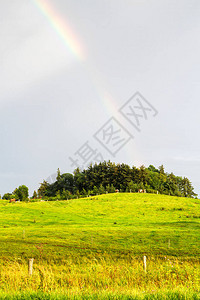 丹麦雨后彩虹图片