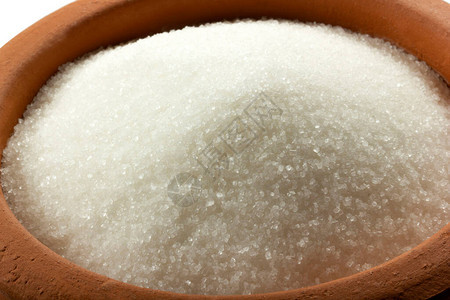 砂糖在碗里精制食糖晶体甜的可溶碳水化合物蔗糖图片