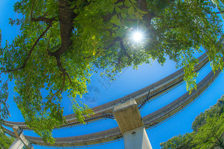 塔马单极铁路和阳光灿烂的天空塔马图片