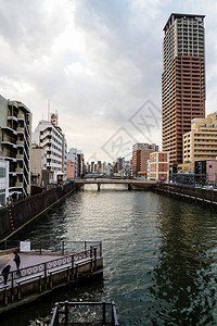 大阪运河的视图图片
