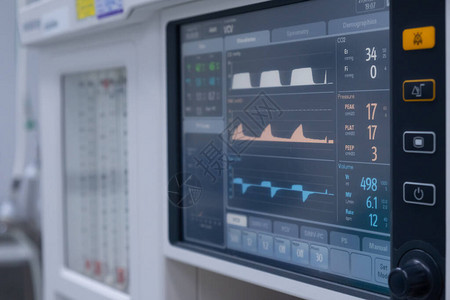 医院手术室的生命体征监测仪生命体征监护仪用于测量脉搏血氧饱和度无创血压体温EtC背景图片