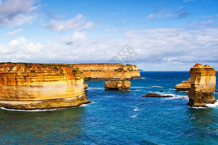 十二使徒岩澳大利亚维多利亚大洋路沿背景图片