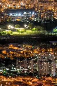 从山上看格勒诺布尔的夜景图片