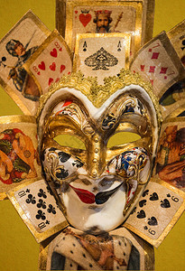 意大利威尼斯街上的传统威尼斯面罩与世隔绝图片