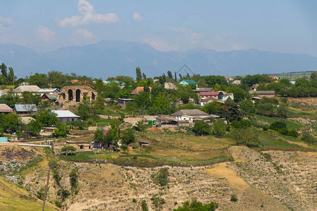 古老的阿塞拜疆山村生图片