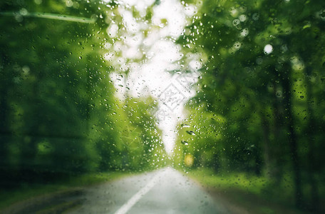 雨水过后在沥青乡湿润的公路上看图片