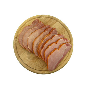 白种熏烤猪肉鲑鱼图片