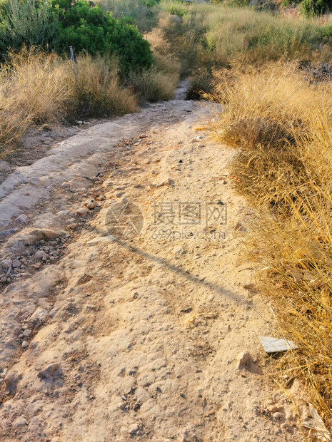 红土路受损乡村小路图片