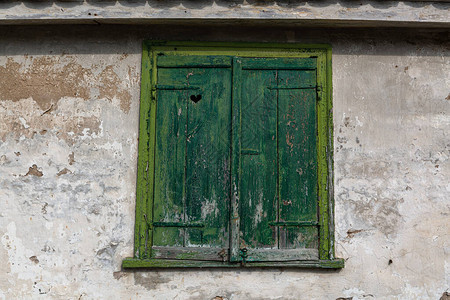 老绿色门窗图片