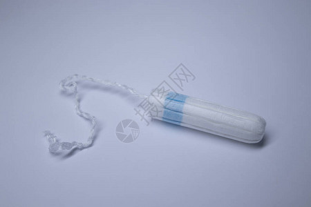 女卫生棉条月经概念孤立白背景白色背景图片