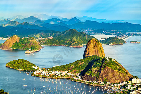 巴西里约热内卢南美和南美洲的甘糖饼山景象GoogleloafMountofViewSupu图片