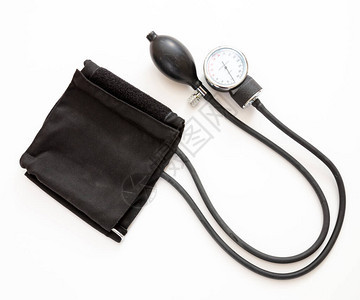 高血压控制血压测量白色背景上隔离的医用血压计顶视图健康图片