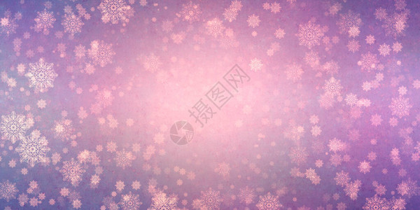 古光亮的粉红紫色冬季圣诞节背景和许多果冻雪花优图片