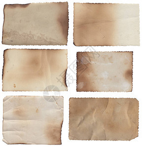 旧古老的粗体纹理背面纸有烧焦的边缘污图片