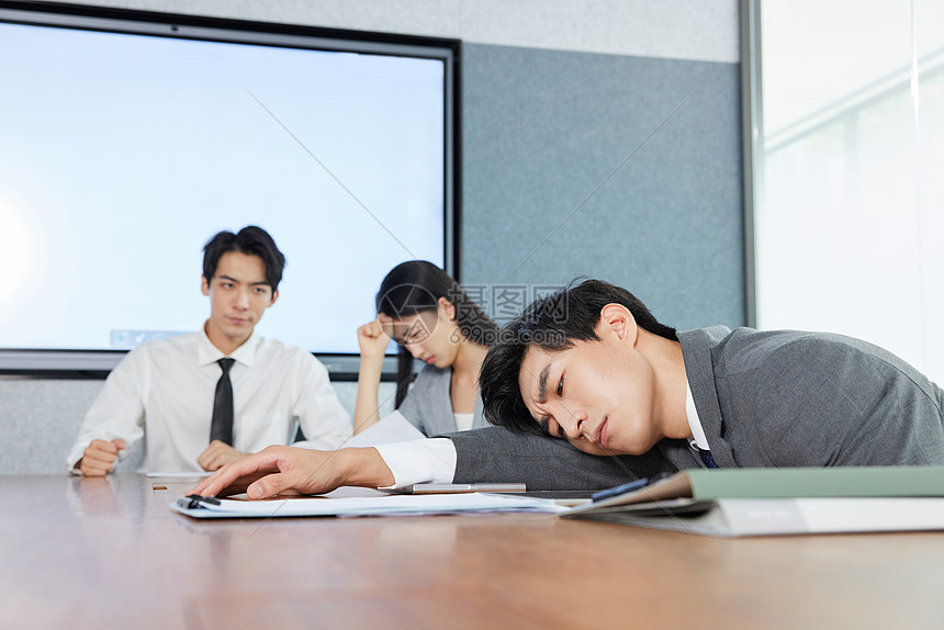 商务男性职场焦虑烦恼图片