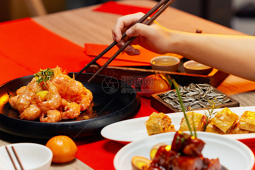 新年年夜饭美味佳肴图片