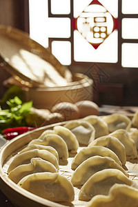 擀饺子皮中式背景传统生水饺美食背景
