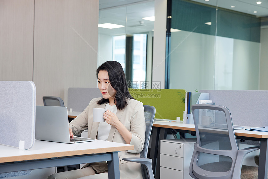 商务女白领在办公室工作高清图片下载-正版图片506952032-摄图网