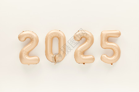 2025数字气球新年概念图片