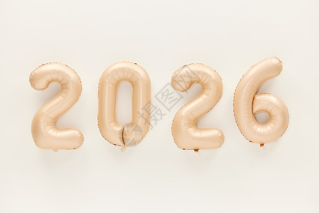 2026数字气球新年概念图片