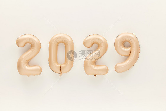 2029数字气球新年概念图片