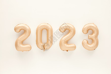 立体数字2023数字气球新年概念背景