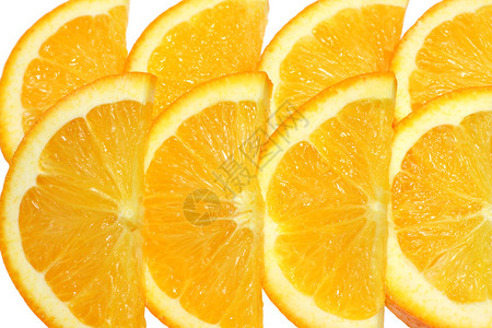 白底多汁的橙片图片