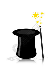 魔术师的魔术帽的插图背景图片