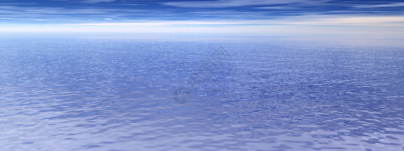 蓝色冰蓝天空和有波浪图片