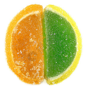 橙色和绿色果酱图片