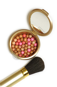 粉盒为女化妆滑石粉背景图片