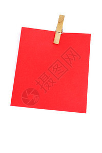 红色笔记本叶白色背景图片